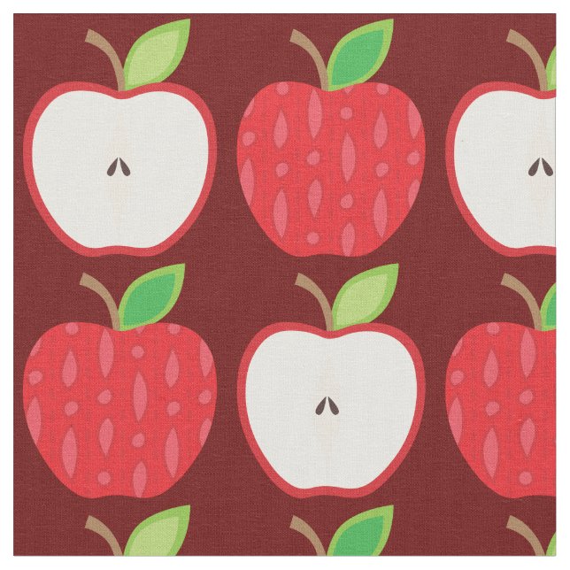 Apples Cute Teacher Fabric (Close Up)