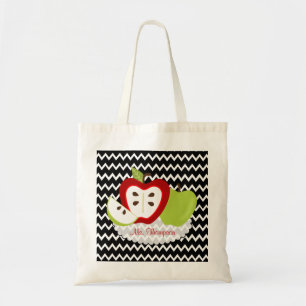 Apples for Teacher Personalized Tote Bag