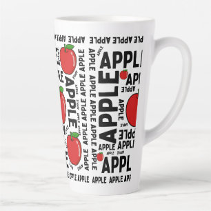 apples Fruits pattern  Latte Mug