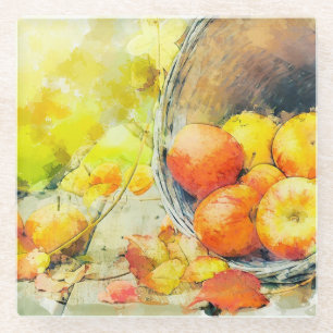 Apples Glass Coaster