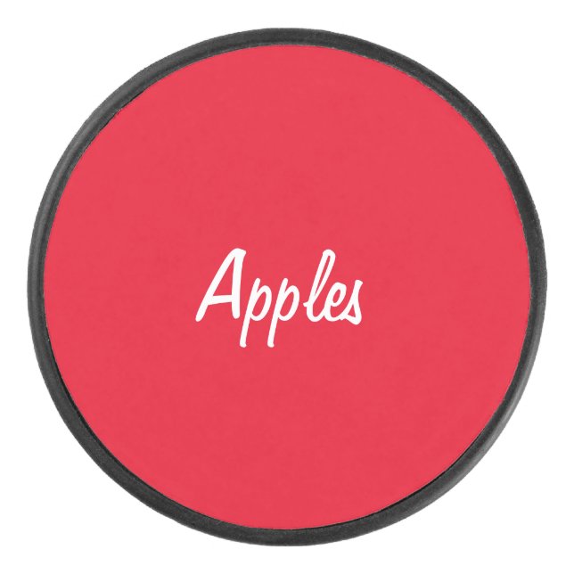 Apples Hockey Puck (Front)