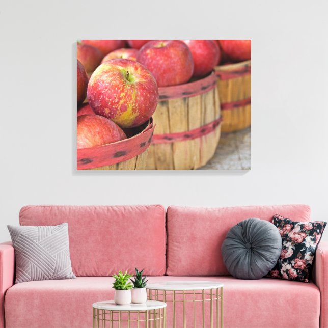 apples in bushel baskets canvas print (Insitu(LivingRoom))