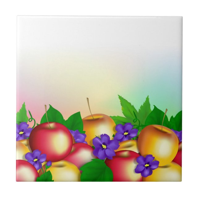 Apples in Vase Tile (Front)
