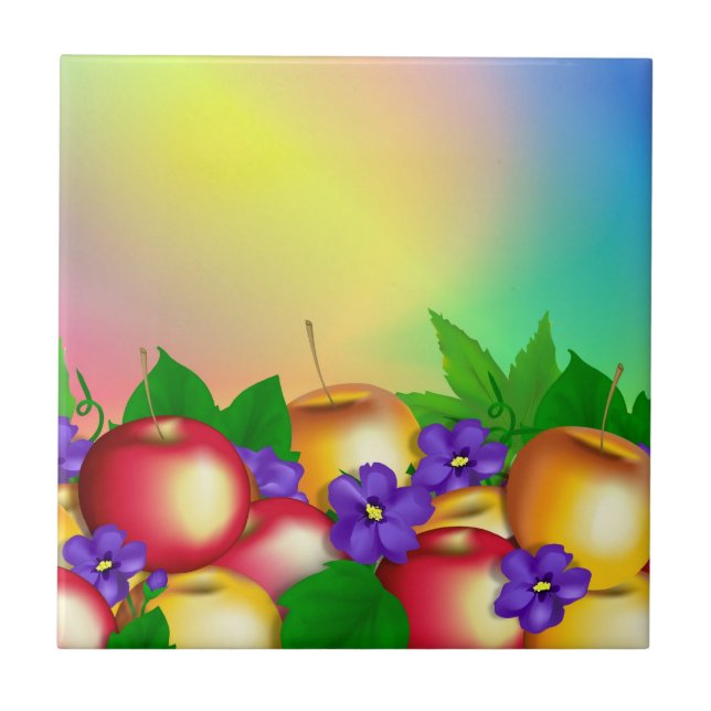 Apples in Vase Tile (Front)