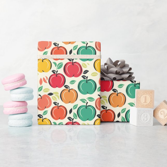 Apples & Leaves Galore! Happy Harvest Wrapping Paper (Baby Shower)
