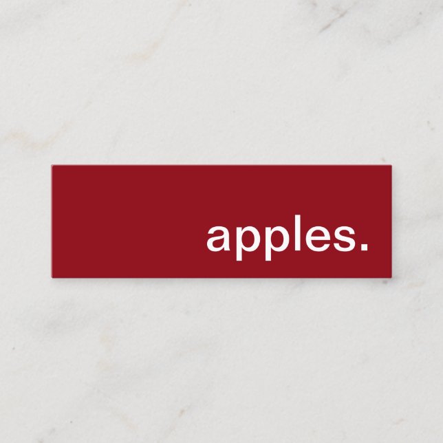 apples. loyalty punch card (Front)