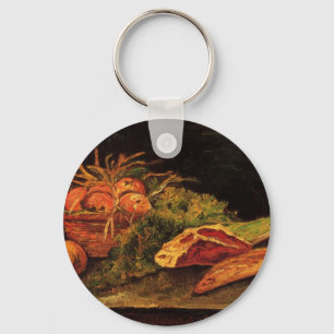 Apples, Meat and a Roll by Vincent van Gogh Keychain