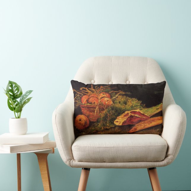 Apples, Meat and a Roll by Vincent van Gogh Lumbar Pillow (Chair)