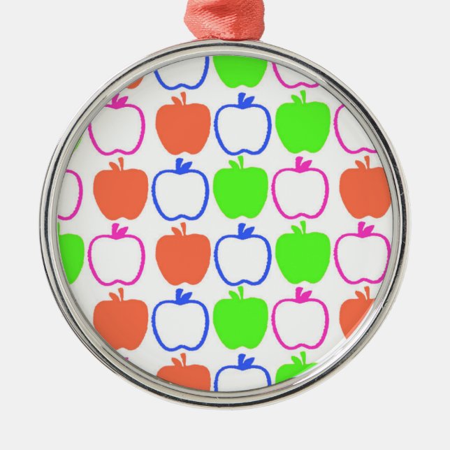 Apples Metal Ornament (Front)