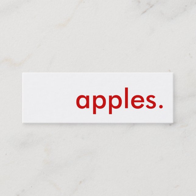 apples. mini business card (Front)