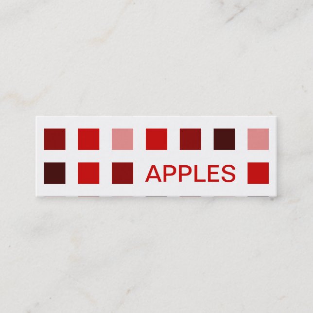 APPLES (mod squares) Mini Business Card (Front)