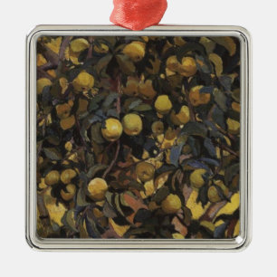 Apples on the Branches of Trees (by Serebriakova) Metal Ornament