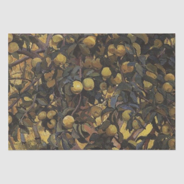 Apples on the Branches of Trees (by Serebriakova) Tissue Paper (Front)