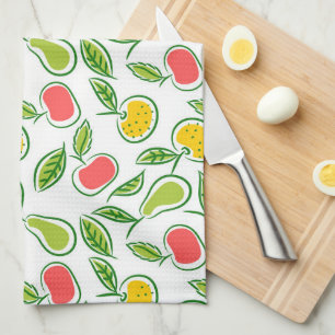 Apples Oranges and Pears Fruit Pattern Kitchen Towel