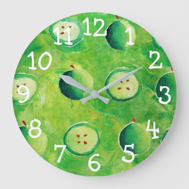 Apples Painting Large Clock (Front)