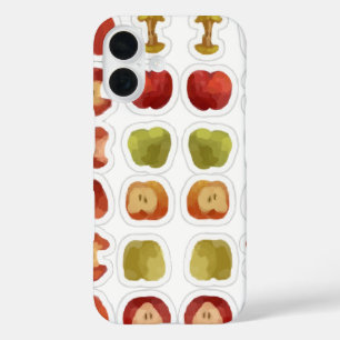 apples pattern bitten apple rotten iPhone 16 case