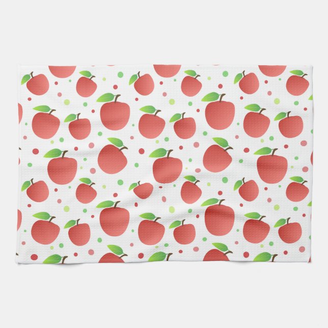 Apples pattern kitchen towel (Horizontal)