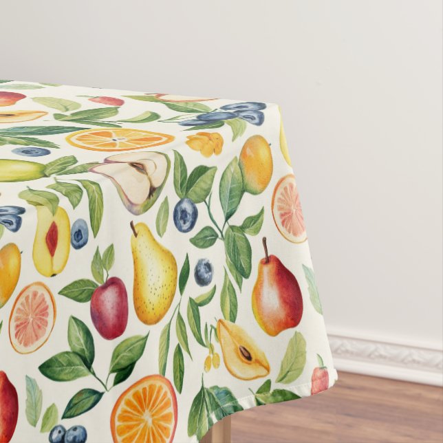 Apples Pears Blueberries Oranges Fruits Tablecloth (In Situ)