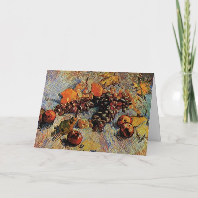 Apples, Pears, Lemons, Grapes by Vincent van Gogh Card (Front)