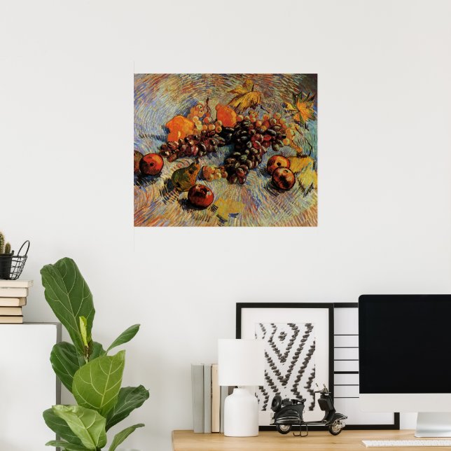 Apples, Pears, Lemons, Grapes by Vincent van Gogh Poster (Home Office)