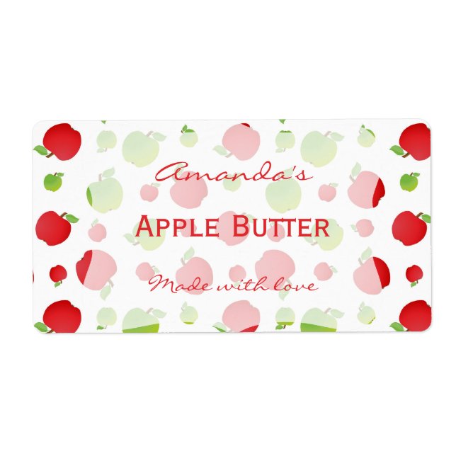 Apples Personalized Canning Label (Front)