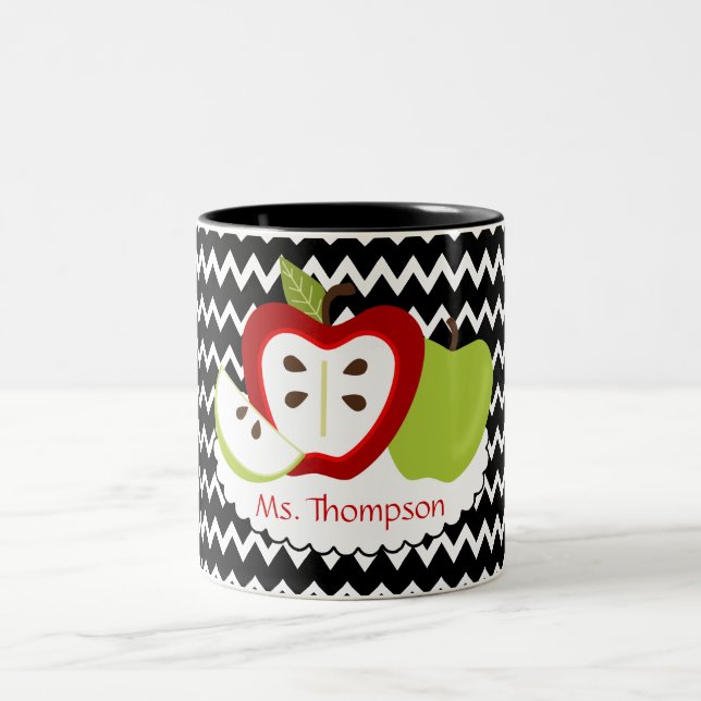 Apples Personalized Teacher Mug (Center)