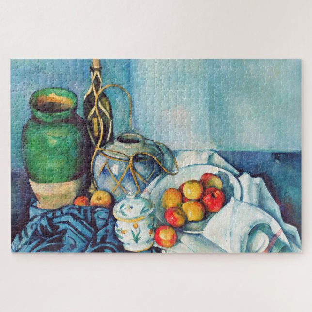 Apples, Pots and Bottle by Paul Cézanne Jigsaw Puzzle (Horizontal)
