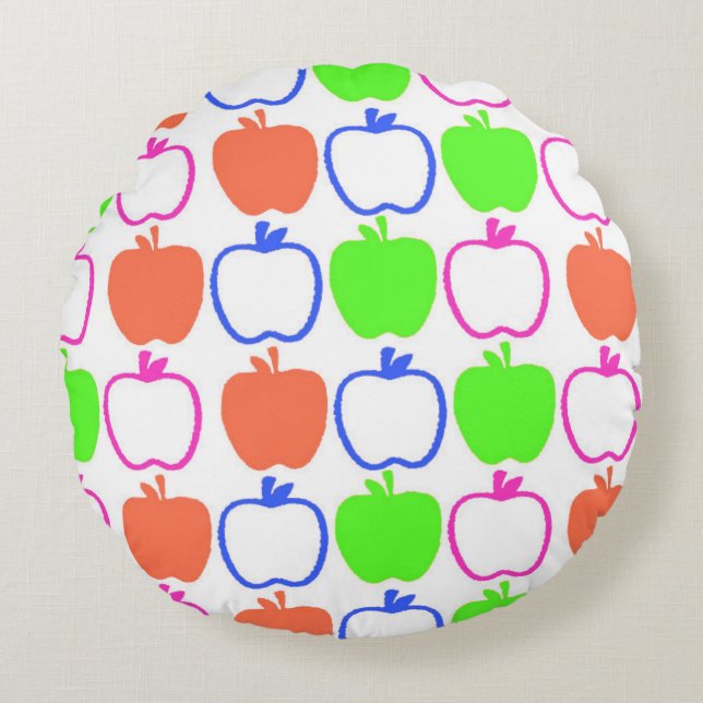Apples Round Pillow (Front)