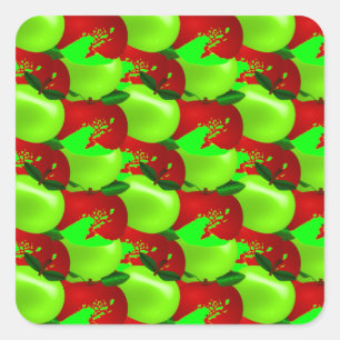 Apples Swatch Square Sticker
