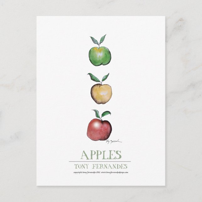 Apples, tony fernandes postcard (Front)