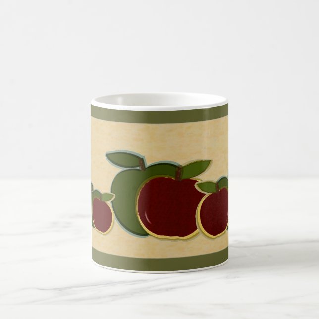 Apples with Green Stripe Coffee Mug (Center)