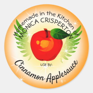 Applesauce apple personalized fruit canning label