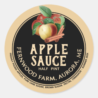 Applesauce Bâtons en cannelle Étiquette de gelée f