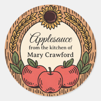 Applesauce or Apples Canning Labels Personalized