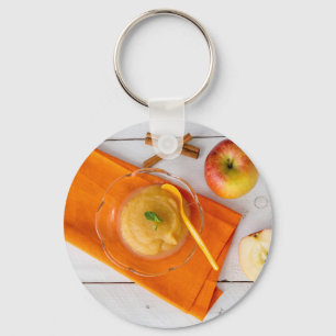 Applesauce with cinnamon and orange spoon keychain