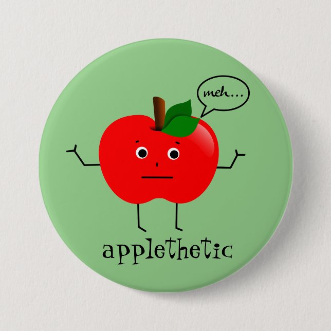 Applethetic 3 Inch Round Button (Front)
