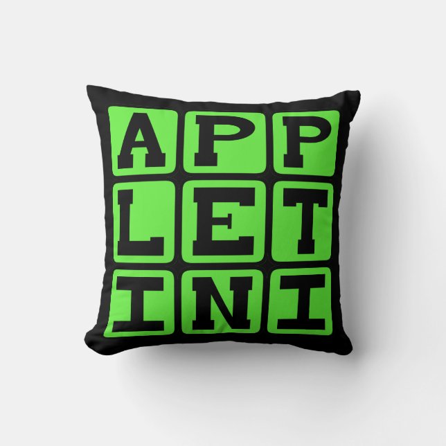 Appletini, Flavoued Martini Throw Pillow (Front)