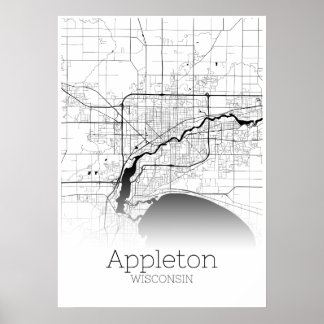 Appleton Map - Wisconsin - City Map Poster