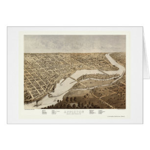 Appleton, WI Panoramic Map - 1867