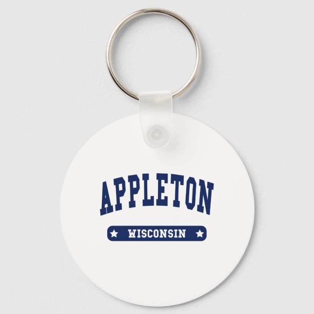 Appleton Wisconsin College Style t shirts Keychain (Front)