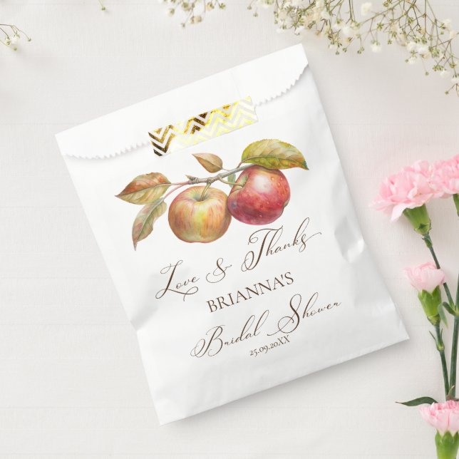 Appley ever after apple fall bridal shower favour favour bag (Sealed)