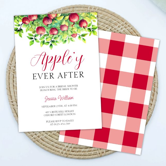 Appley Ever After Apple Fall Bridal Shower  Invitation (Creator Uploaded)