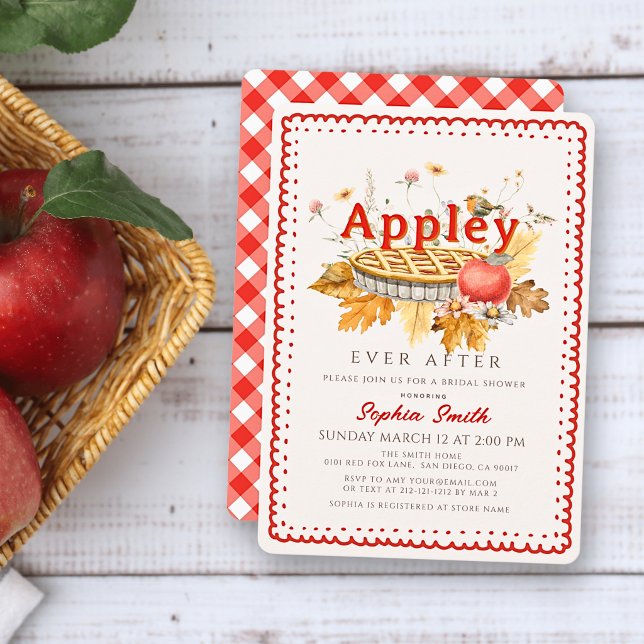 Appley Ever After Apple Pie Bridal Shower Invitation (Creator Uploaded)