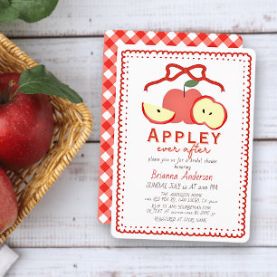 Appley Ever After Doodle Bridal Shower Invitation