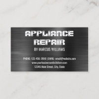 Appliance Repair Dark Grey Silver Faux Metallic