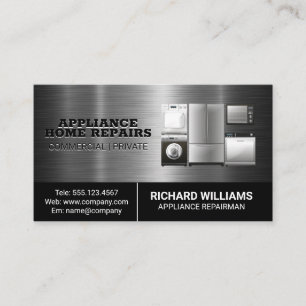 Appliance Repair Fixing Services Business Card