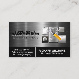 Appliance Repair Fixing Services   Hand Tools Business Card