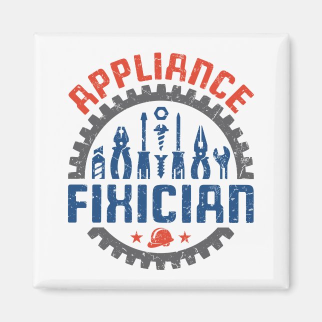 Appliance Repair Funny Repairman Fixician Magnet (Front)