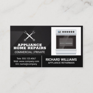 Appliance Repair Home Services   Stove   Wrenches Business Card