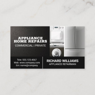 Appliance Repair House Services Business Card